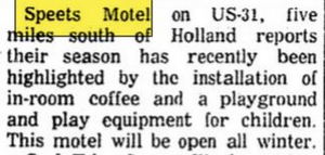 Speets Modern Motel (Websters Inn) - Aug 1963 Article On Coffee